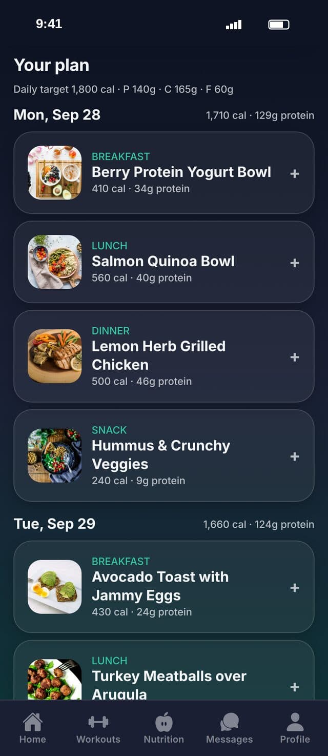FuelMe: The week of meals