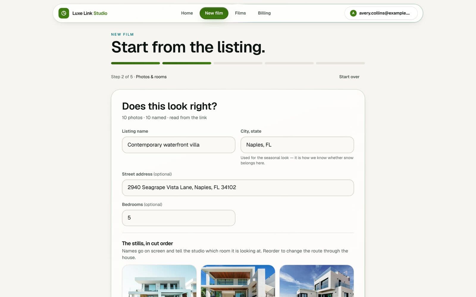 Luxe Link Studio: The listing, read for you